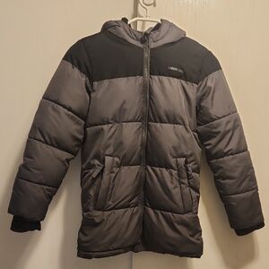 Lands' End Kids Charcoal and Black Puffer Coat